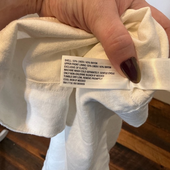 Universal Thread White Button-Front Linen Midi Dress Size Large - Picture 12 of 13